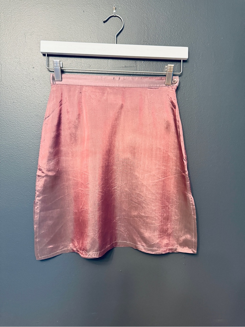 90s Agnes B Iridescent A-Line Mini Skirt